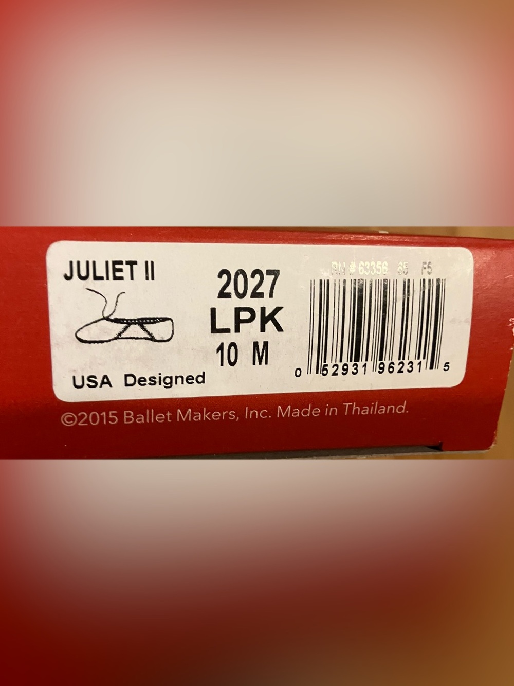 NEW Capezio Juliet 2 2027 LPK Cream Ballet Flats w/elastic strap Size 10M